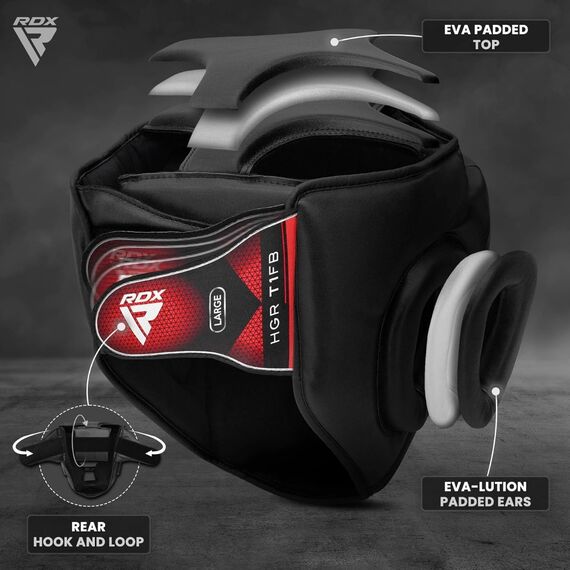 Head Guard Grill T1 Full Black-L, Colour: Schwarz, Size: L, 7 image