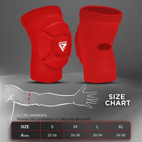 Hosiery Elbow Foam Red/White-L, Size: L, Colour: Rot, 7 image