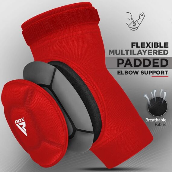 Hosiery Elbow Foam Red/White-L, Size: L, Colour: Rot, 5 image