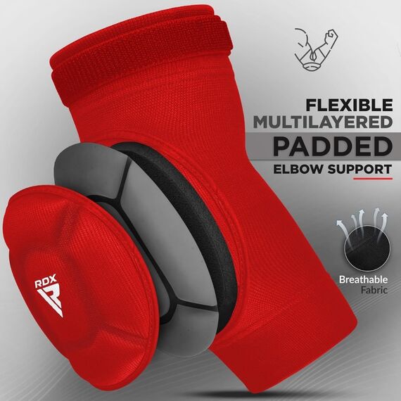 Hosiery Elbow Foam Red/White-M, Size: M, Colour: Rot, 4 image
