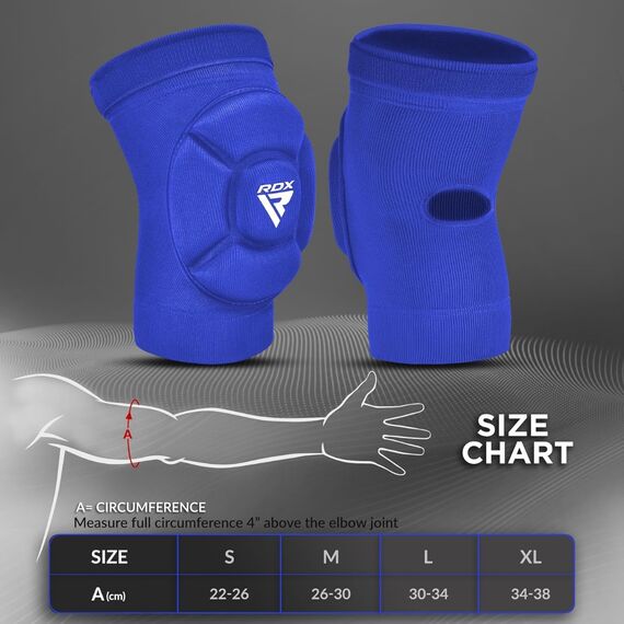 Hosiery Elbow Foam Blue/White-L, Size: L, Colour: Blue, 7 image