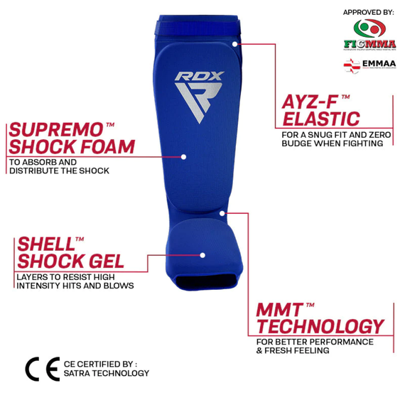 Hosiery Shin Instep Foam Blue/White-L, Size: L, Colour: Blue, 5 image