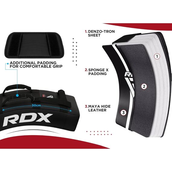 RDX T1 Kick Shield – Best Protection for Combat Training, Size: One Size, Colour: Schwarz, 3 image
