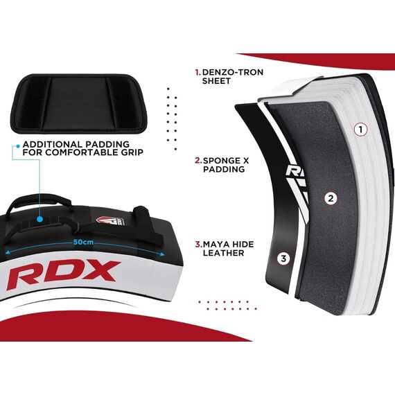 RDX T1 Kick Shield – Best Protection for Combat Training, Size: One Size, Colour: Schwarz, 7 image