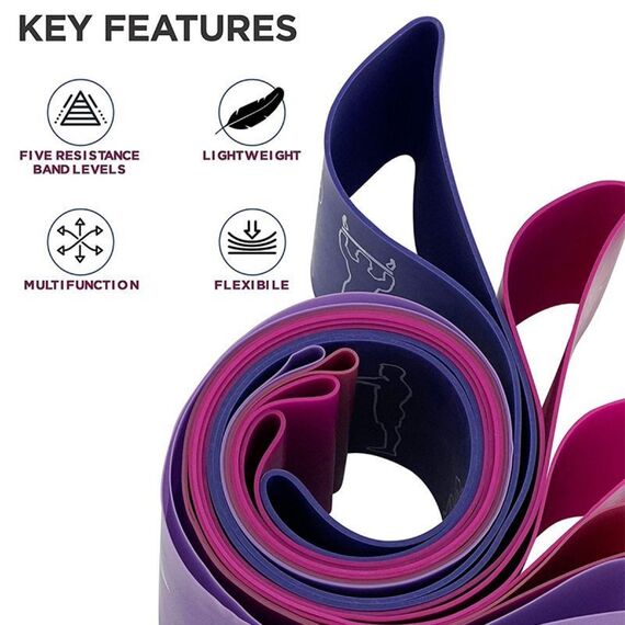 5-in-1 Schleifenwiderstands-Band, Bekleidungsgrösse: One Size, Farbe: Violett, 7 image