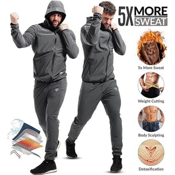 Clothing Sauna Suit H2, Size: 2XL, Colour: Grey, 2 image