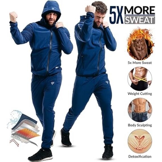 Clothing Sauna Suit H2, Size: 2XL, Colour: Blue, 2 image