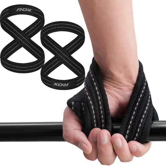 RDX Gym Lifting Cotton Straps, Size: L, Colour: Grey, 5 image