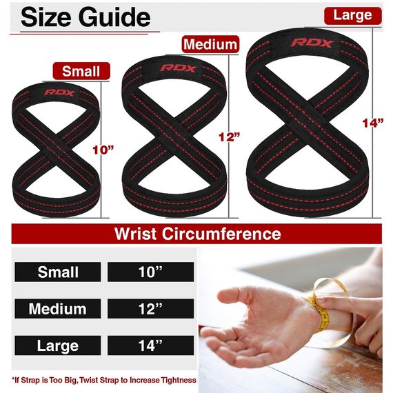 RDX Gym Lifting Cotton Straps, Size: M, Colour: Rot, 4 image