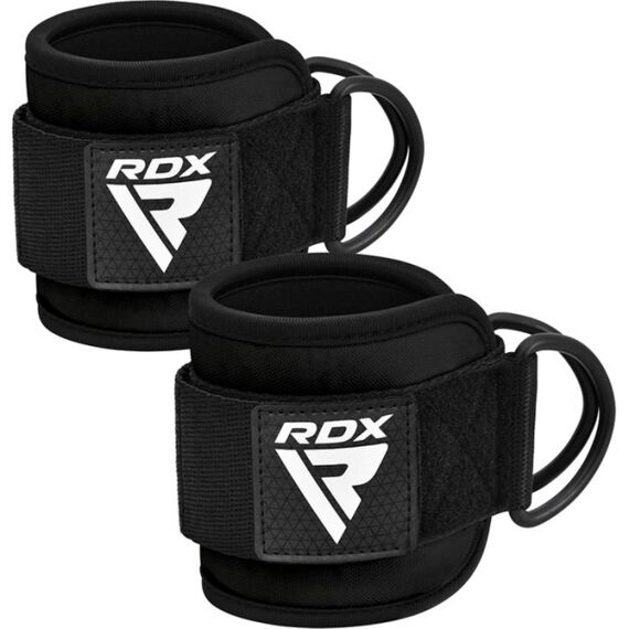 RDX A4 Ankle Straps For Gym Cable Machine, Colour: Schwarz