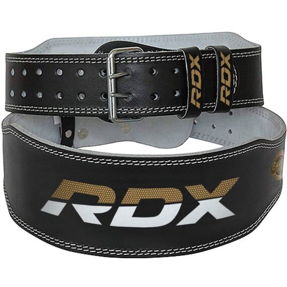 RDX 4 Inch Padded Leather Weightlifting Fitness Gym Belt, Size: M, Colour: Schwarz, 4 image