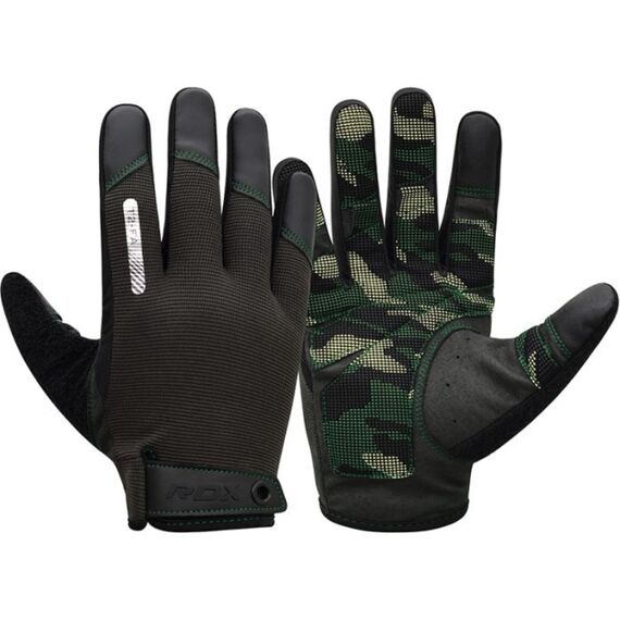 Gym Training Gloves T2 Full Army Green-L, Size: L, Colour: Green
