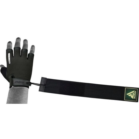 Gym Training Gloves T2 Half Army Green-M, Colour: Green, Size: M, 5 image