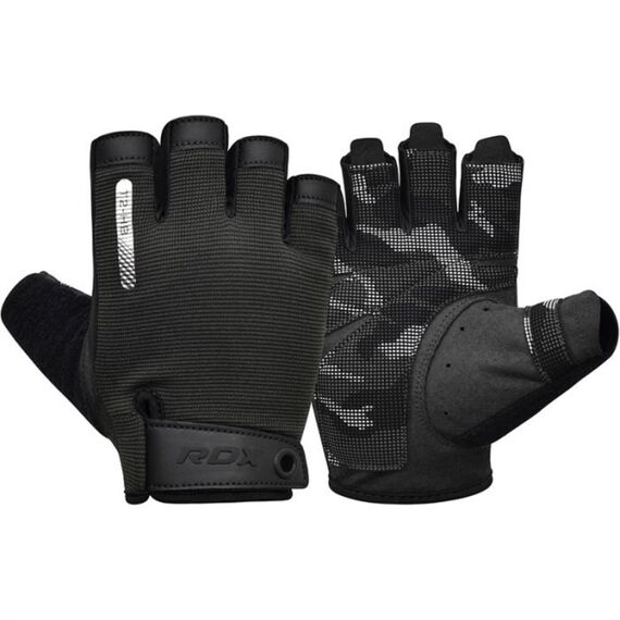 Gym Training Gloves T2 Half Black-S, Size: S, Colour: Schwarz
