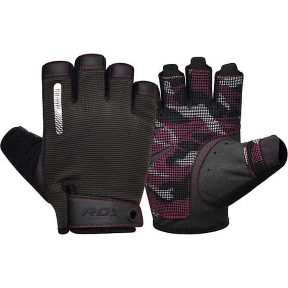 Gym Training Gloves T2 Half Pink-L, Colour: Rosa, Size: L