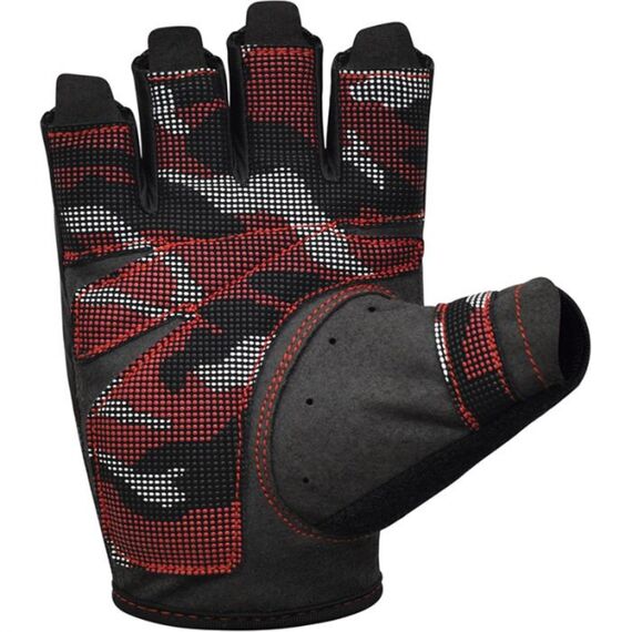 Gym Training Gloves T2 Half Red-L, Colour: Schwarz, Size: L, 9 image