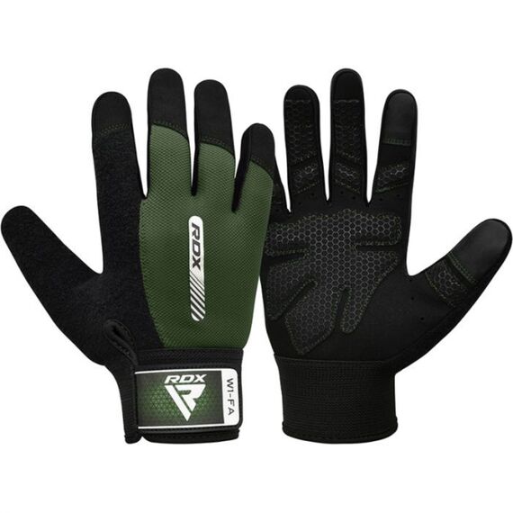 Gym Weight Lifting Gloves W1 Full Army Green, Colour: Green, Size: L, 2 image
