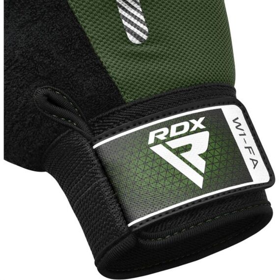 Gym Weight Lifting Gloves W1 Full Army Green, Colour: Green, Size: L, 5 image