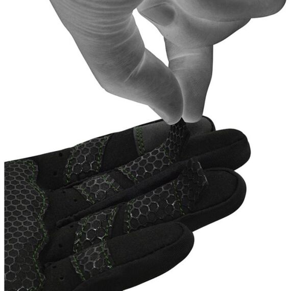 Gym Weight Lifting Gloves W1 Full Army Green, Colour: Green, Size: L, 7 image