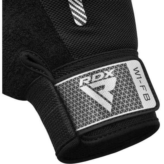 Gym Weight Lifting Gloves W1 Full Black, Size: XL, Colour: Schwarz, 6 image