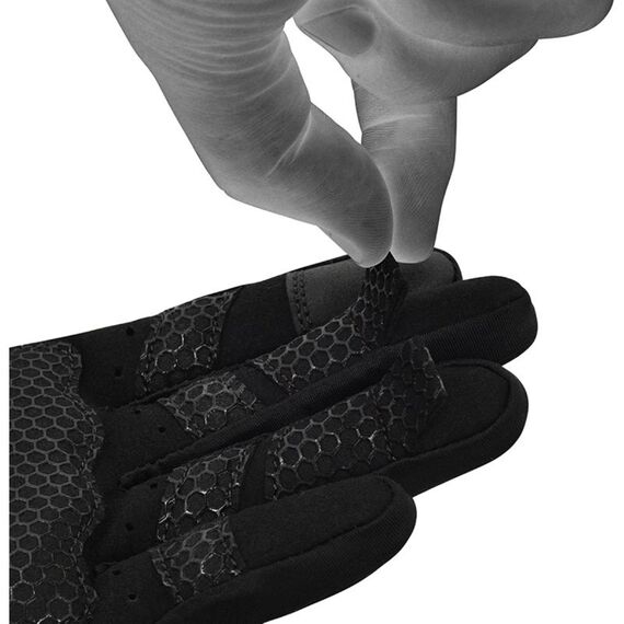 Gym Weight Lifting Gloves W1 Full Black, Size: XL, Colour: Schwarz, 8 image