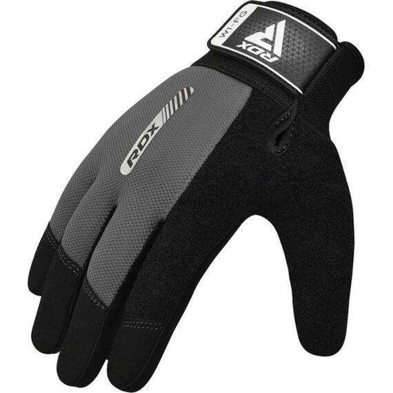 Gym Weight Lifting Gloves W1 Full Gray, Colour: Grey, Size: S, 4 image