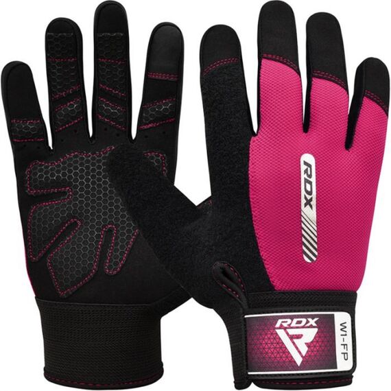 Gym Weight Lifting Gloves W1 Full Pink, Colour: Rosa, Size: L