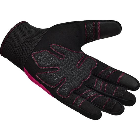 Gym Weight Lifting Gloves W1 Full Pink, Colour: Rosa, Size: L, 3 image