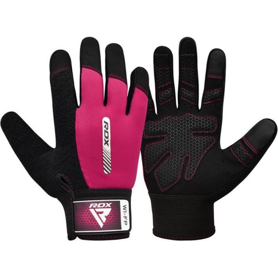 Gym Weight Lifting Gloves W1 Full Pink, Colour: Rosa, Size: L, 4 image