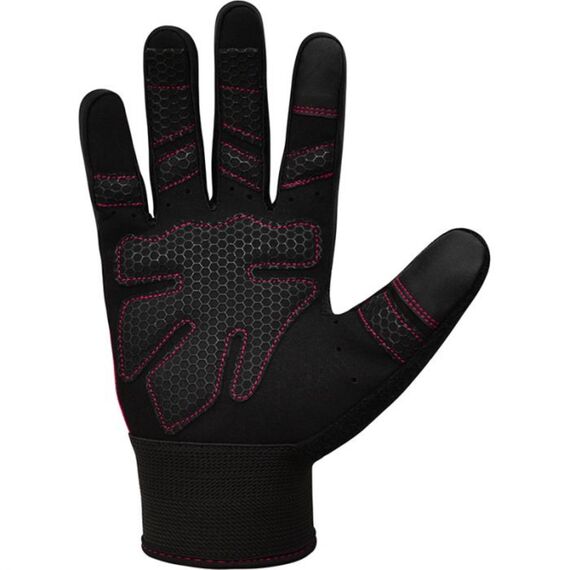 Gym Weight Lifting Gloves W1 Full Pink, Colour: Rosa, Size: L, 5 image