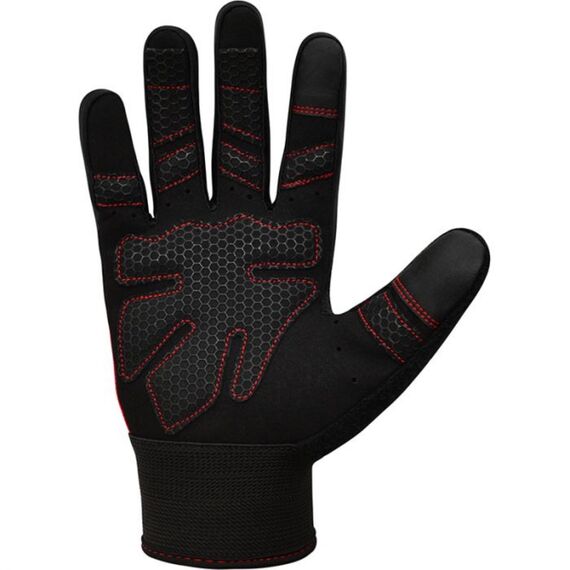 Gym Weight Lifting Gloves W1 Full Red, Colour: Rot, Size: L, 3 image