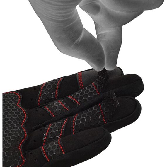 Gym Weight Lifting Gloves W1 Full Red, Colour: Rot, Size: L, 7 image