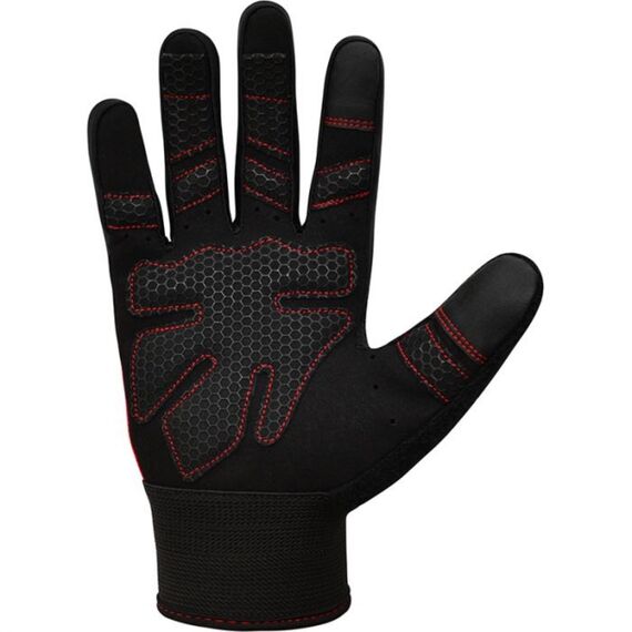 Gym Weight Lifting Gloves W1 Full Red, Colour: Rot, Size: M, 3 image