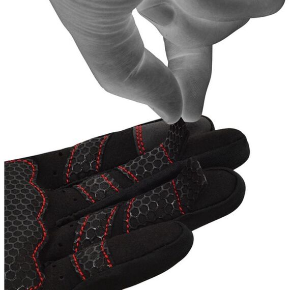 Gym Weight Lifting Gloves W1 Full Red, Colour: Rot, Size: M, 7 image