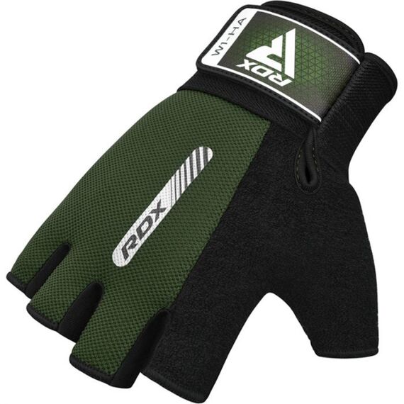 Gym Weight Lifting Gloves W1 Half, Colour: Green, Size: L, 5 image