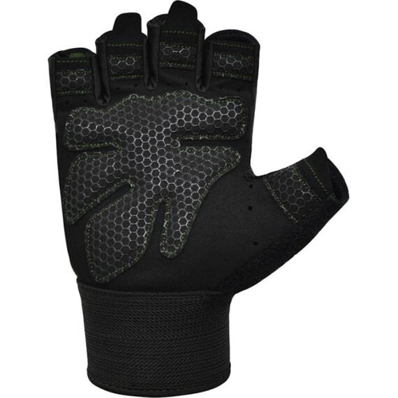 Gym Weight Lifting Gloves W1 Half, Colour: Green, Size: M, 3 image