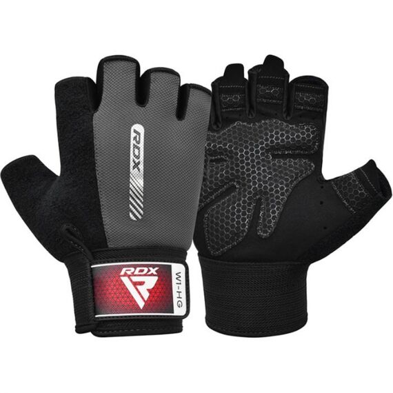 Gym Weight Lifting Gloves W1 Half, Colour: Grey, Size: M, 4 image