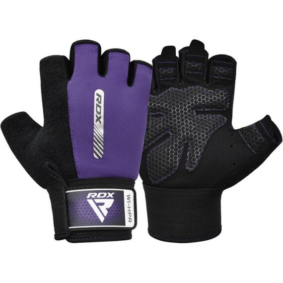 Gym Weight Lifting Gloves W1 Half, Colour: Violett, Size: M, 7 image