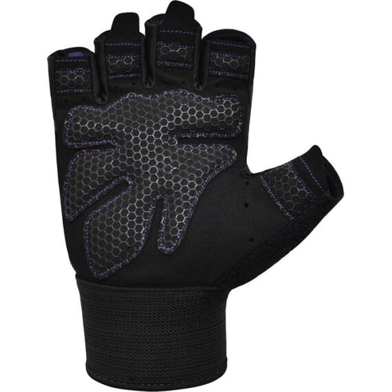 Gym Weight Lifting Gloves W1 Half, Colour: Violett, Size: S, 6 image