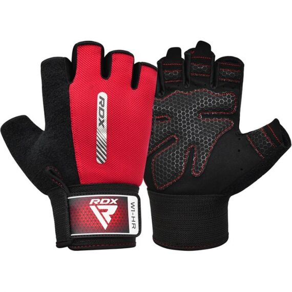 Gym Weight Lifting Gloves W1 Half, Colour: Rot, Size: L, 4 image