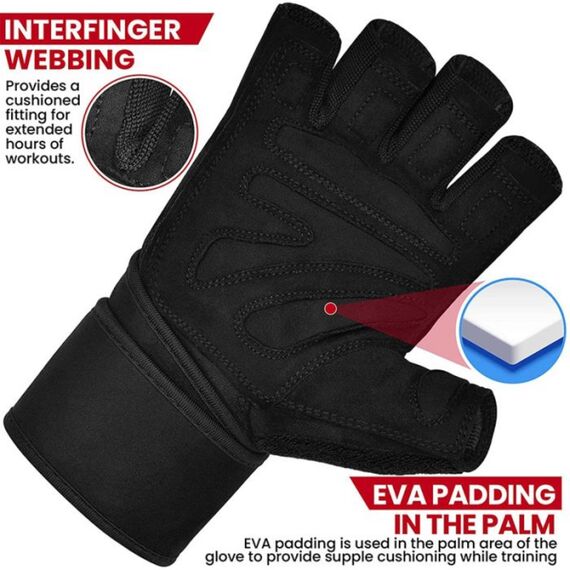 Gym Glove Micro Black Plus-L, Size: L, Colour: Schwarz, 3 image