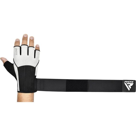 Gym Weight Lifting Gloves W3 with EVA padding, Size: L, Colour: Weiss, 4 image
