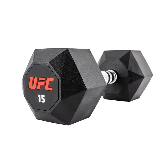 UFC Octagon Haltère hexagonale 15kg, Couleur: Noir, Poids kg: 15 , 6 image
