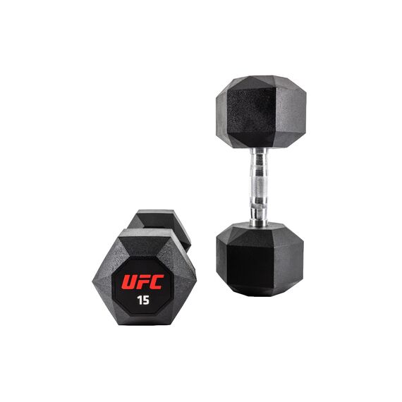 UFC Octagon Haltère hexagonale 15kg, Couleur: Noir, Poids kg: 15 , 4 image