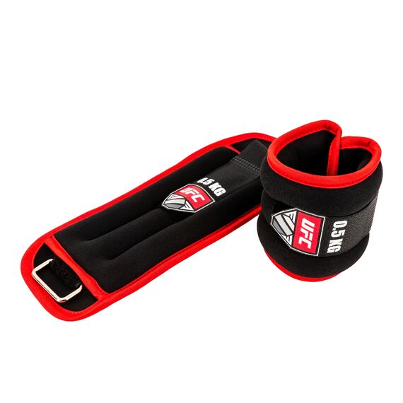 UFC Weighted ankle bracelets 2 x 0,5 Kg, Colour: Schwarz, Additional Weight: 1 kg