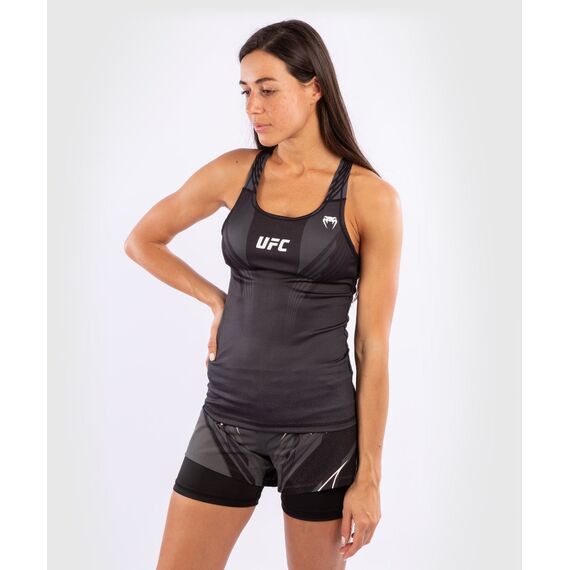 UFC Authentic Fight Night Women's fitted Tank with shelf Bra, Size: L, Colour: Schwarz, Size: L, 5 image