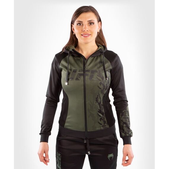 UFC Authentic Fight Week  Kapuzenpullover  mit Reißverschluss, Bekleidungsgrösse: L, Farbe: Khaki, Grösse : L