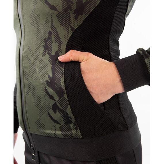 UFC Authentic Fight Week Women's Zip Hoodie, Size: M, Colour: Khaki, Size: M, 6 image