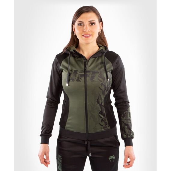 UFC Authentic Fight Week  Kapuzenpullover  mit Reißverschluss, Bekleidungsgrösse: S, Farbe: Khaki, Grösse : S