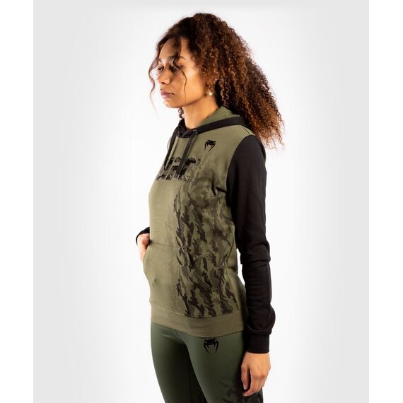 UFC Authentic Fight Week Women's Pullover Hoodie, Colour: Khaki, Size: M, 5 image